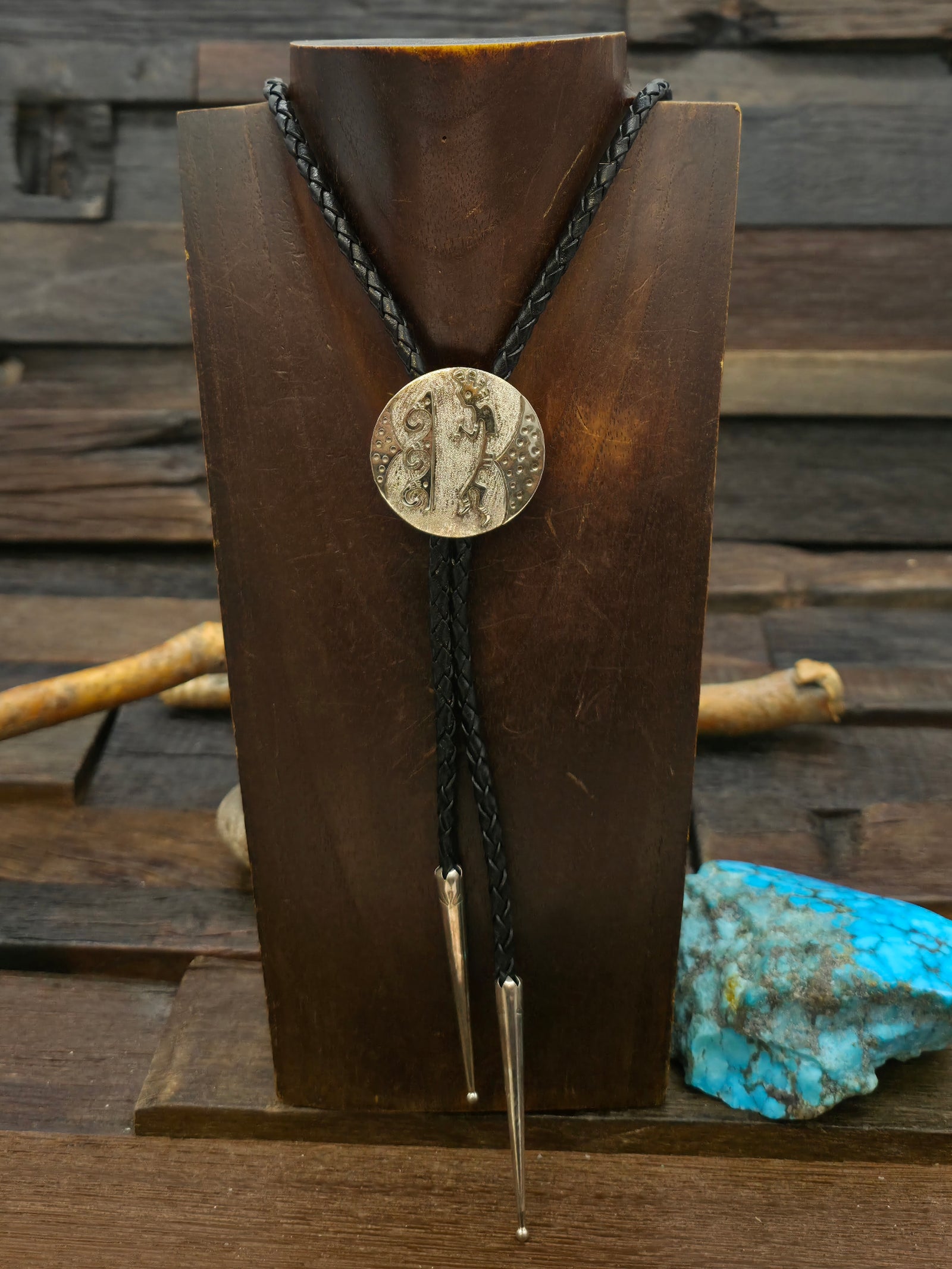 Sterling Silver Kokopelli Bolo Tie - 38 in.