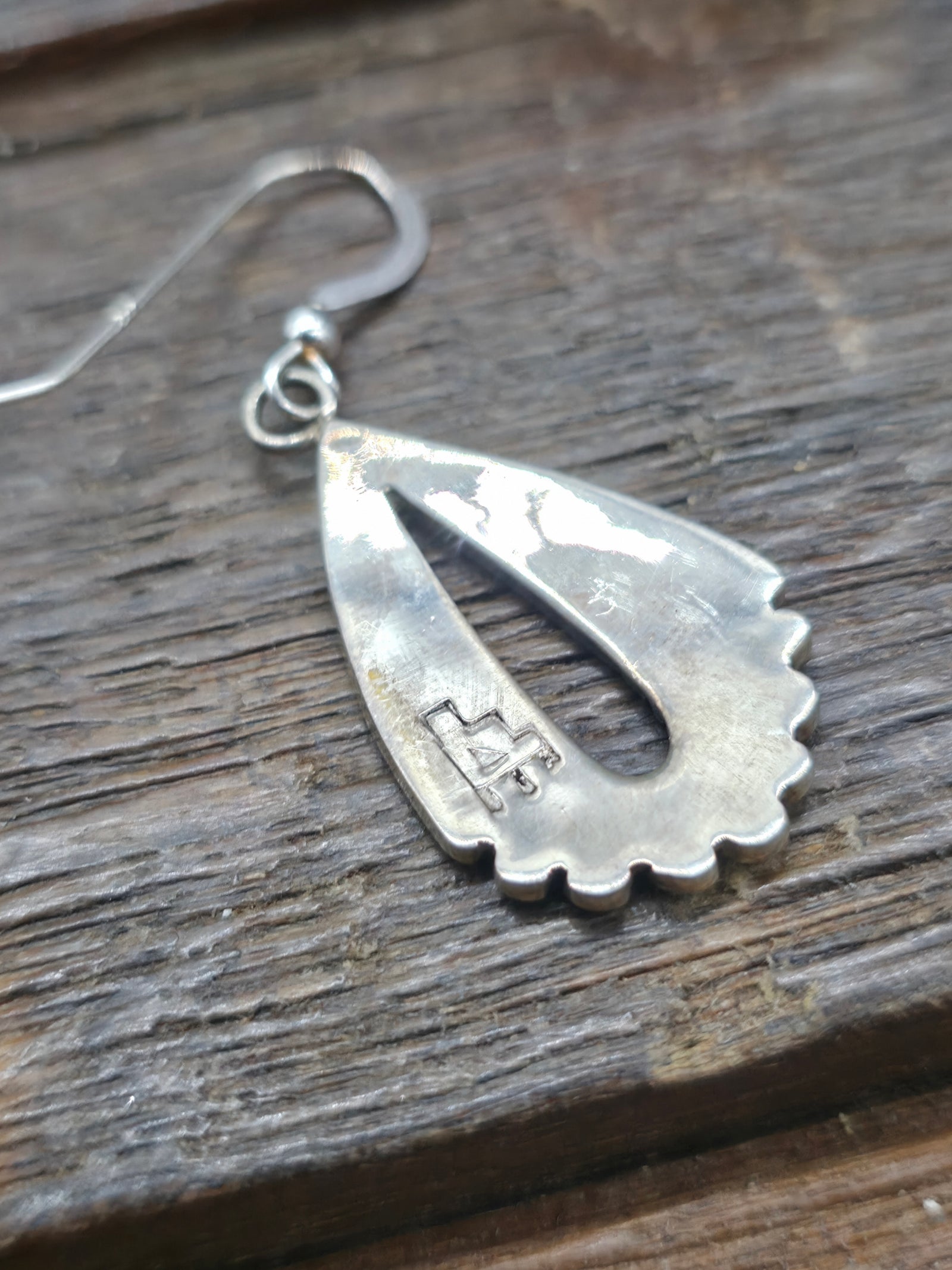 Sterling Silver Overlay Earrings by Patrick Tewawina