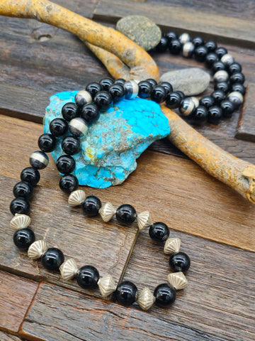 Boulder Turquoise Lariat Necklace by Darrin Livingston 18 in.