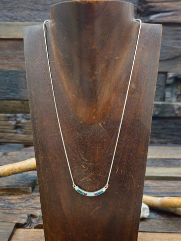 Red Five Cardinal Necklace with Jet Heishi by Matt Mitchell - 24 in.