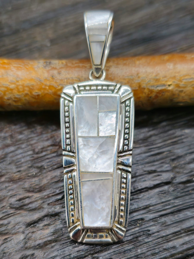 Mother-Of-Pearl Sterling Silver Inlay Pendant