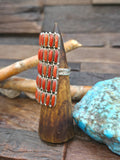 Five Row Sterling Silver Coral Needlepoint Ring by Erick Wilson - Adjustable
