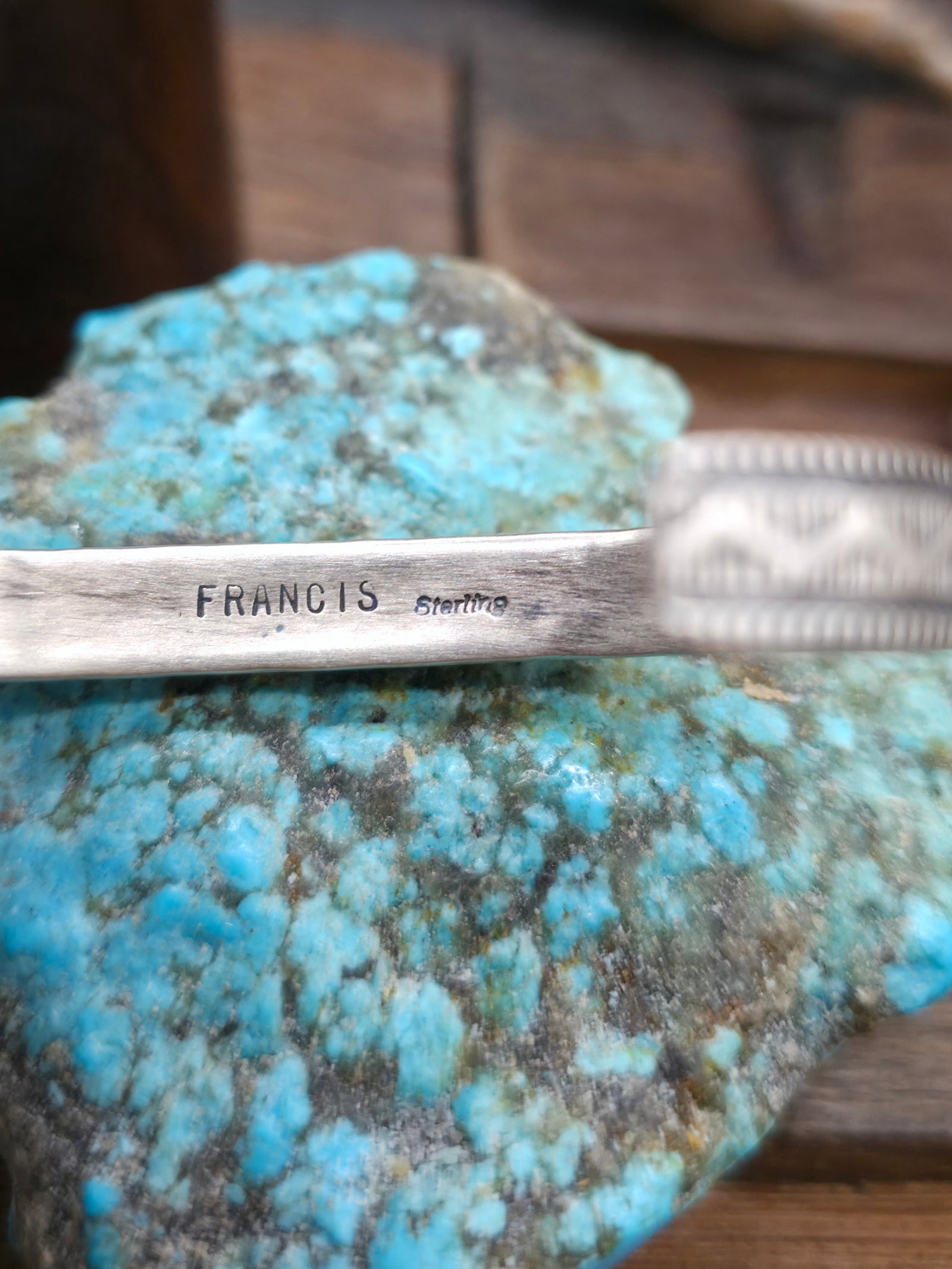 Five Stone Sonoran Turquoise Sterling Silver Cuff by Melvin Francis - 6 in. with Gap
