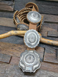 Sterling Silver Concho Belt by Geraldine Yazzie - 60 in.