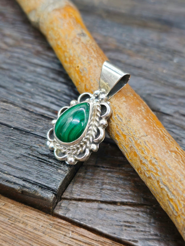 Malachite Pendant by Prescilla Smith