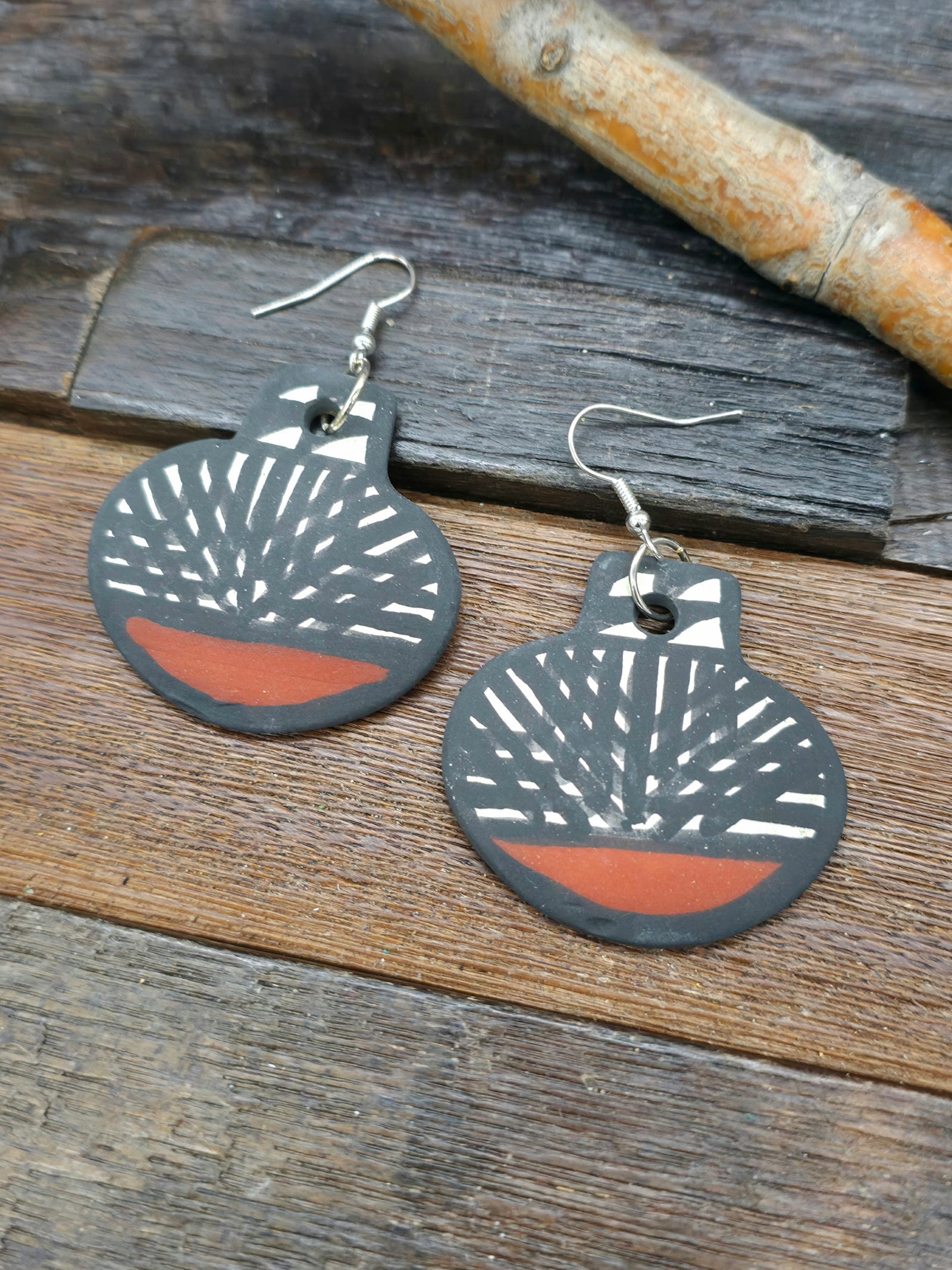 Pottery Dangle Earrings by Mary Garcia
