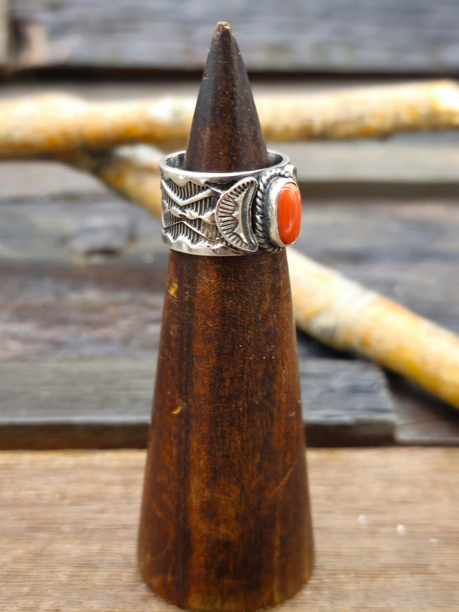 Coral Ring by Sunshine Reeves Size 7