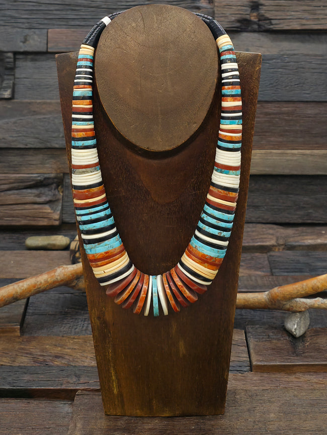 Multi Stone Necklace by Pula Calabaza - 20 in.