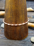 Flat Twist Copper Bangle - 8 in.