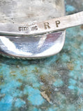 Sterling Silver and Onyx Rectangle Cuff by Rosella Paxton - 6 1/2 in. w/Gap