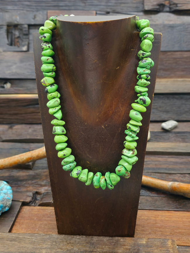 Green Sky Horse Turquoise Necklace - 18 in.
