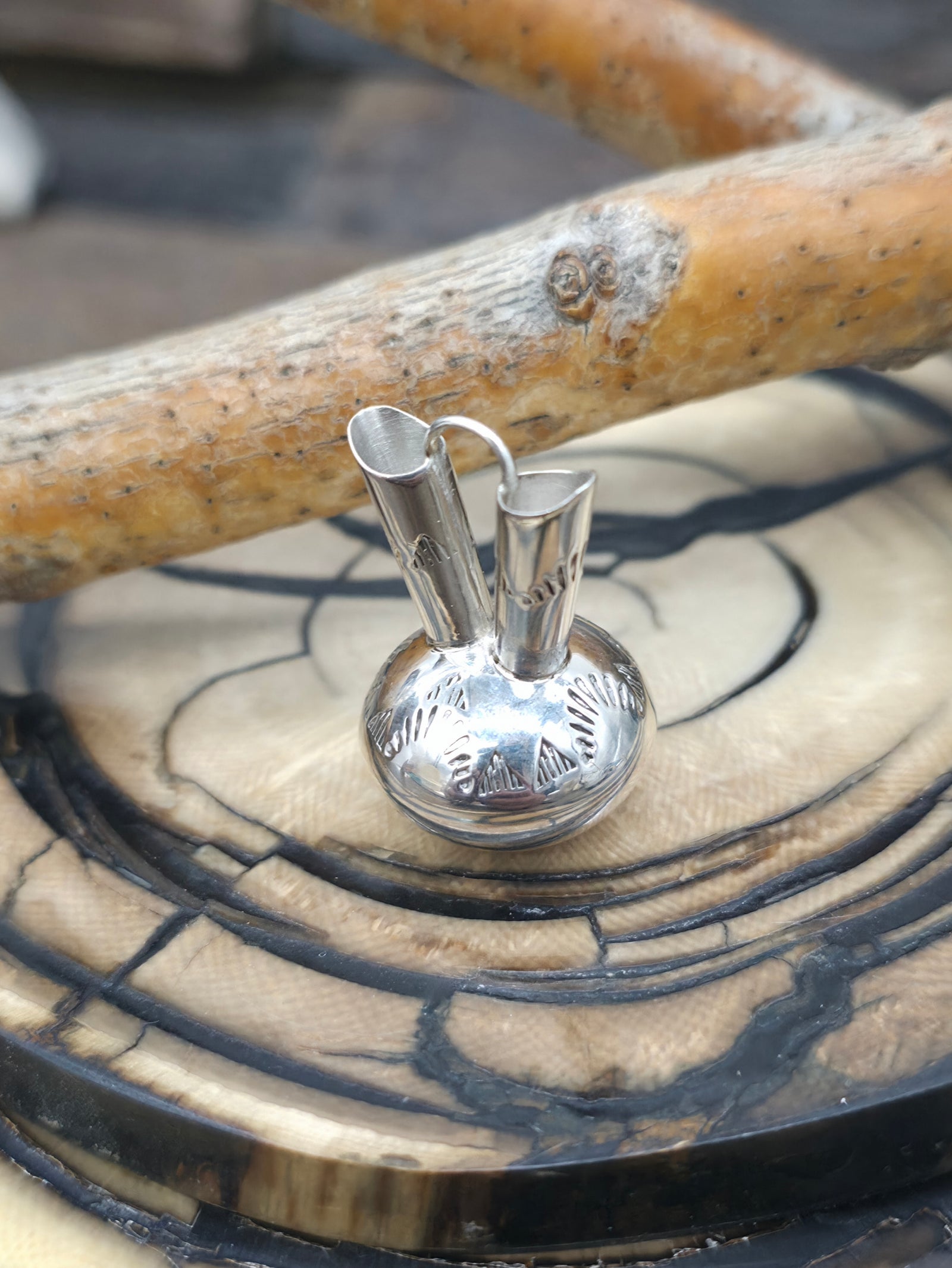 Mini Sterling Silver Wedding Vase by Wesley Whitman - 1 in. by 3/4 in. - Designs Vary