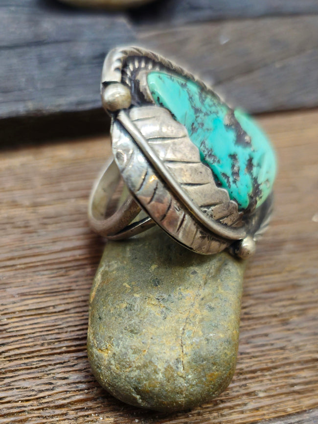 Vintage/Estate Turquoise Sterling Silver Ring - Size 7 1/2