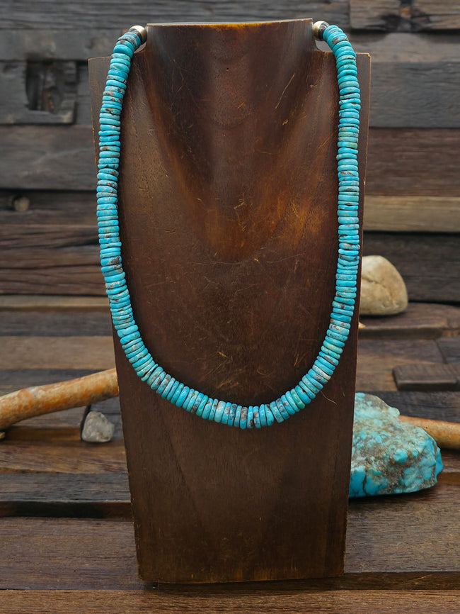 Mixed Blue Domestic Turquoise Necklace by Fred  Archuleta - 20 in.
