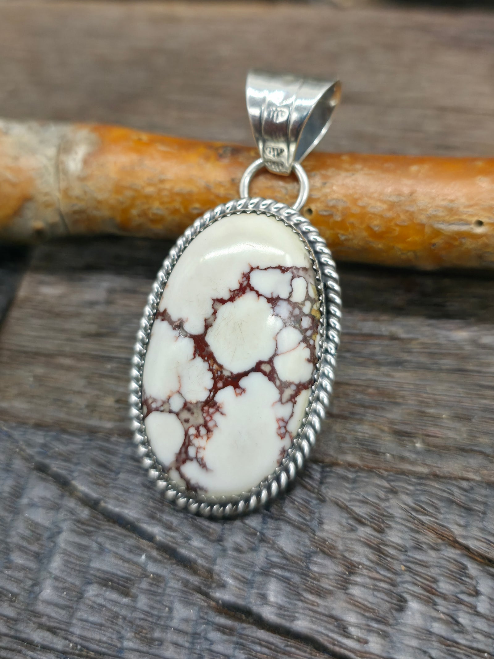 Sterling Silver Wild Horse Pendant by Daniel Dakai - 2 in. by 7/8 in.