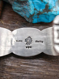 Stamped Sterling Silver Coral Bracelet by Albert Jake - 6 in. w/gap