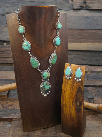 Turquoise 3 Stone Pendant by Jacob Troncosa