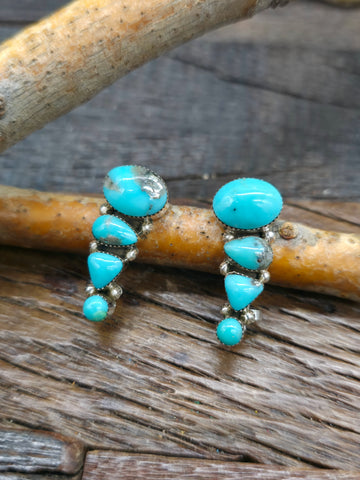 Sterling Silver Overlay Earrings by Everett & Mary Teller