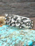 Stamped Sterling Silver Cuff Bracelet by J. Delgarito - 7 in. with Gap