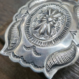 Sterling Silver Concho Belt by Geraldine Yazzie - 50 in.
