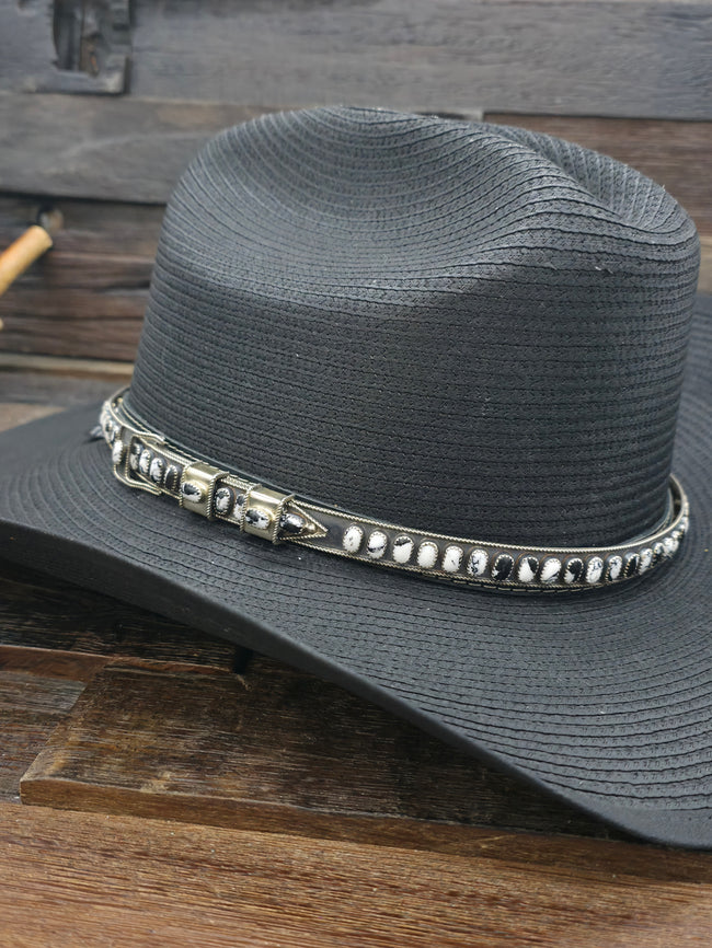 White Buffalo Sterling Silver Hat Band by James Freeland