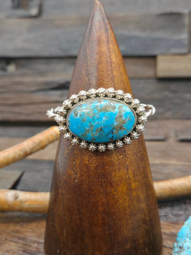 Turquoise Sterling Silver Cuff by Sadie Jim - 6 1/4 in.  with Gap