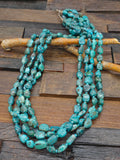 Four Strand Sky Horse Turquoise Necklace - 36 in.