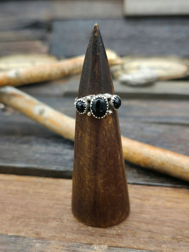 Onyx Sterling Silver Ring by Maritta Martinez - Size 5 3/4