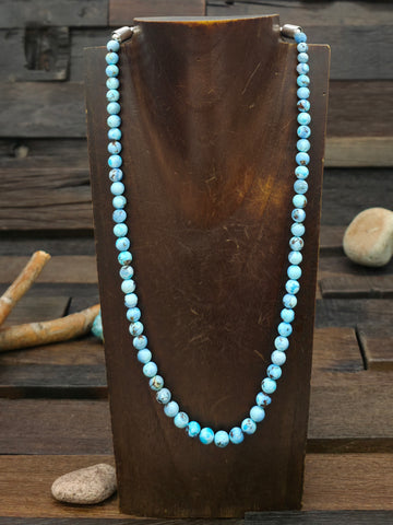 Sterling Silver & Sonoran Turquoise Petroglyph Pendant by Alex Sanchez - 2 in. by 1/2 in.