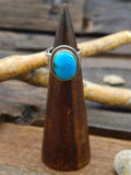 Leon Martinez Turquoise and Sterling Adjustable Ring