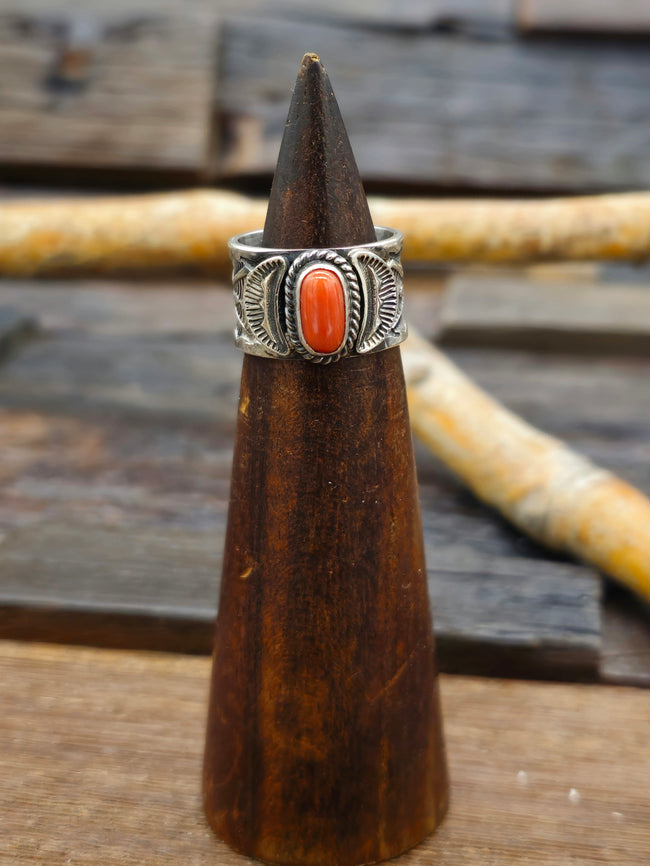 Coral Ring by Sunshine Reeves Size 7