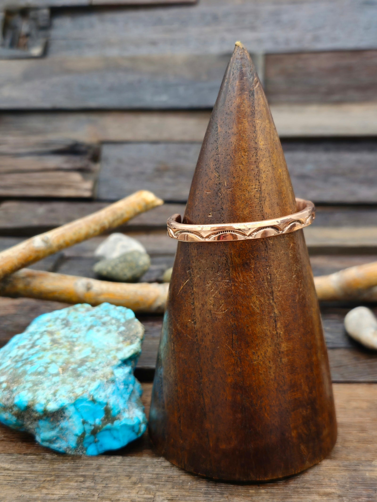 Stamped Copper Cuff - 6 in. DESIGNS WILL VARY