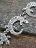 Vintage/Estate Stamped Sterling Silver Lizard Link Bracelet by 