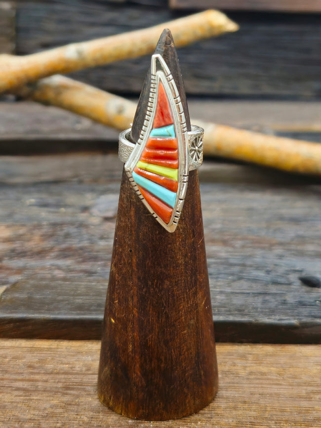 Adjustable Cobblestone Inlay Ring by David Tune