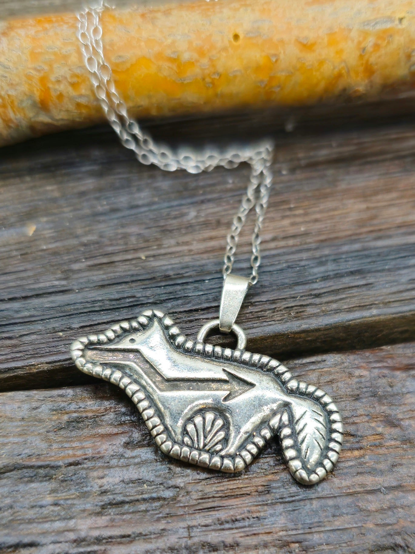 West Mountain Sterling Silver Wolf Pendant on 18" Chain