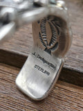 Stamped Sterling Silver Cuff by J. Delgarito - 7 in. with Gap