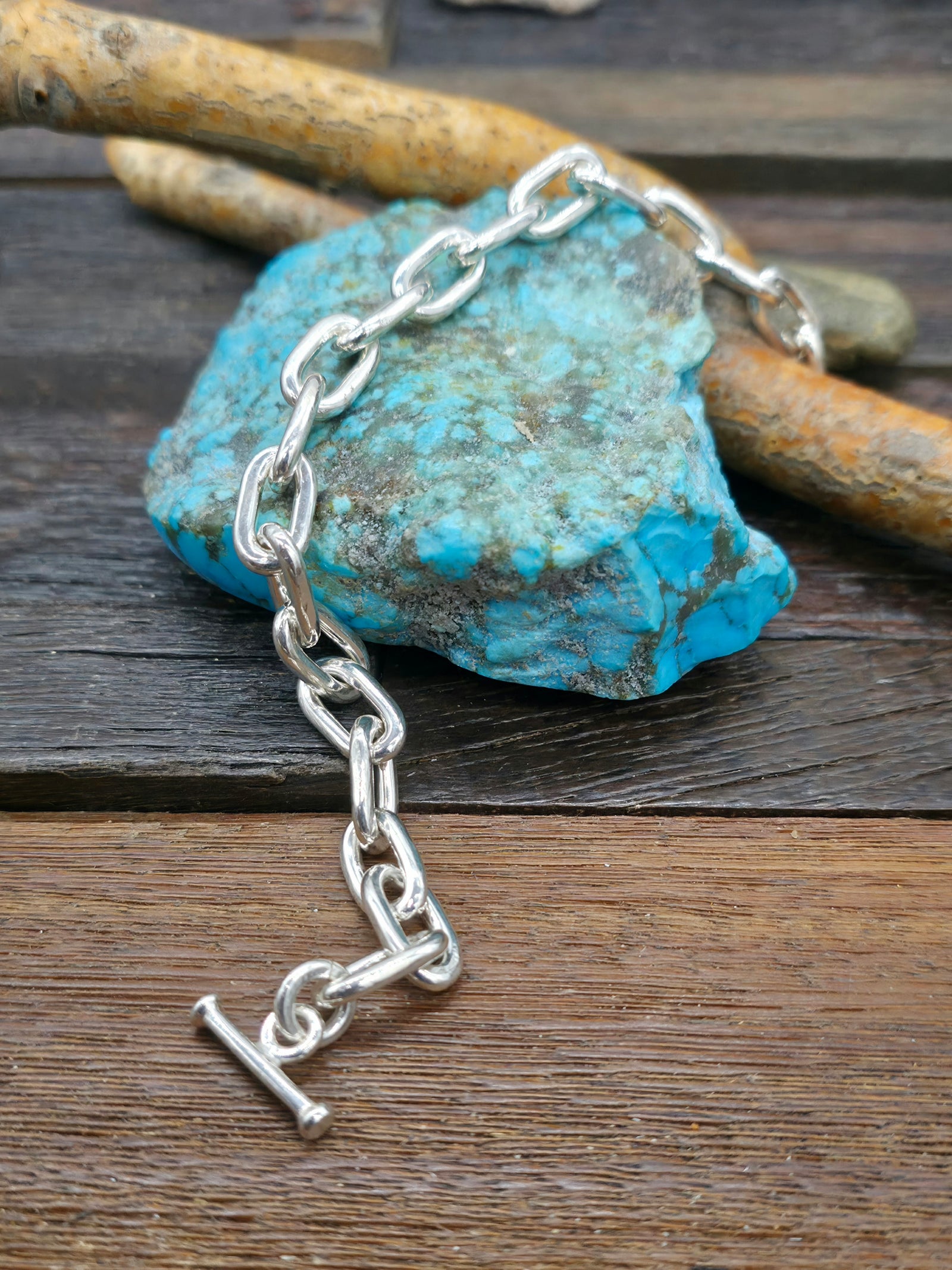 Sterling Silver Paperclip Link Bracelet - 8 in.