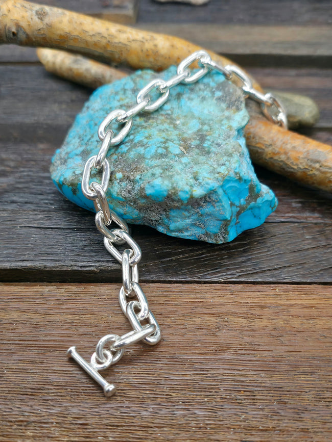 Sterling Silver Paperclip Link Bracelet - 8 in.
