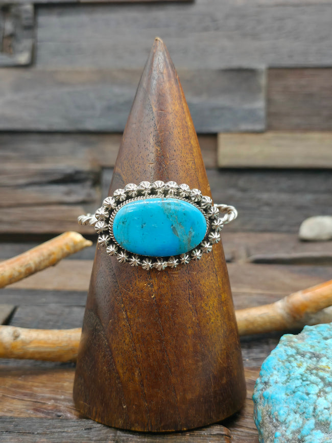 Turquoise Sterling Silver Cuff by Sadie Jim - 6 1/4 in.  with Gap