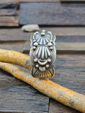 Stamped Sterling Silver Cuff by Delbert Delgarito - 7 1/4 in.