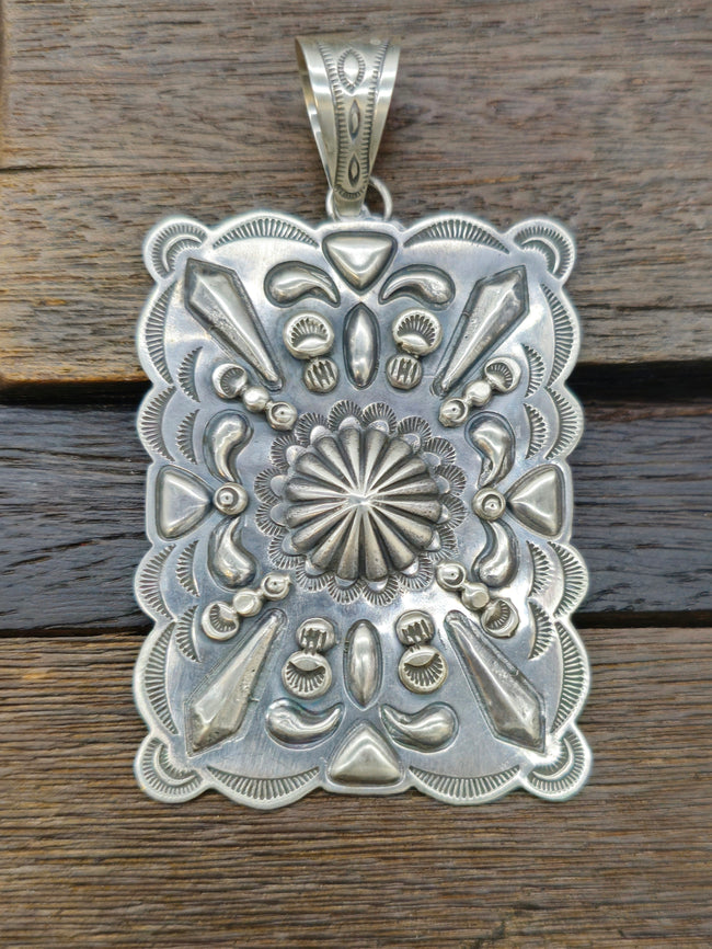 Sterling Silver Stamped Pendant by Dean Sandoval