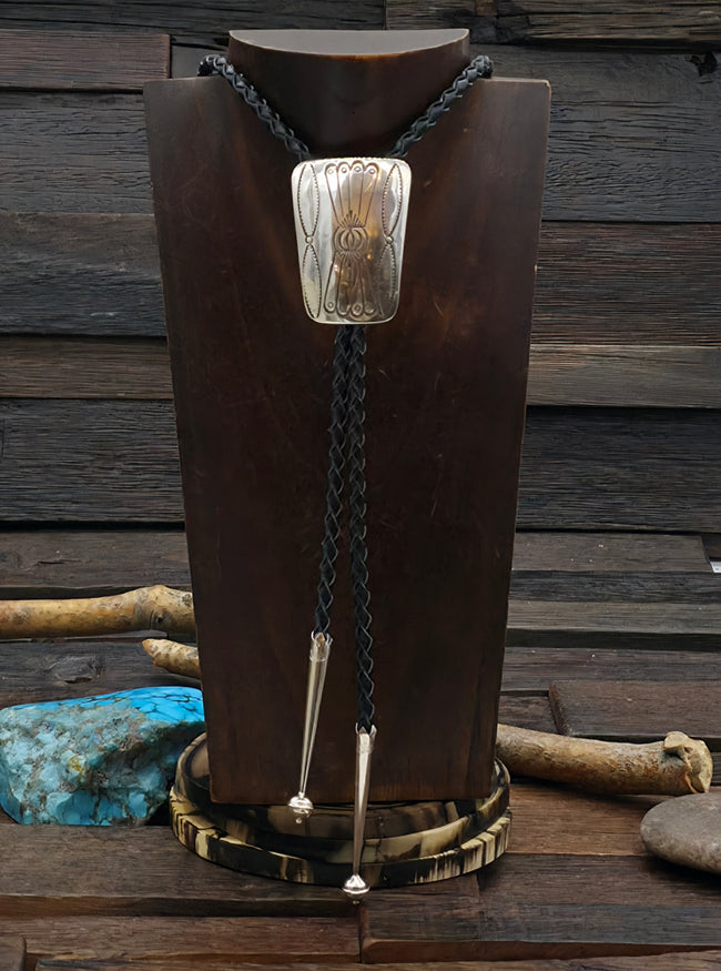 Stamped Sterling Silver Bolo by Joanne Silver