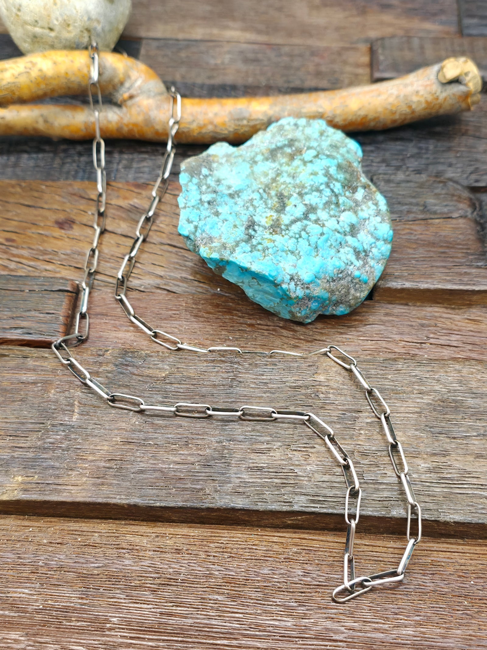 Sterling Silver Paperclip Chain by Sally Shirley - 30 in.