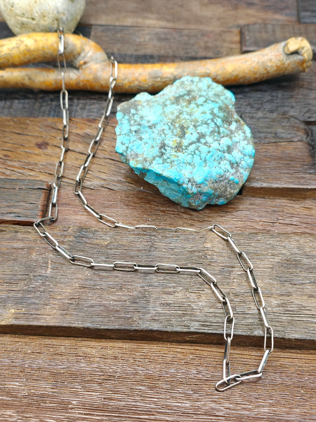 Sterling Silver Paperclip Chain by Sally Shirley - 30 in.