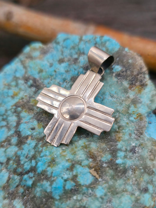 Zia Sterling Silver Pendant by Lucille Platero
