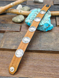 Mercury Dime Brown Leather Snap Bracelet - 8 in.