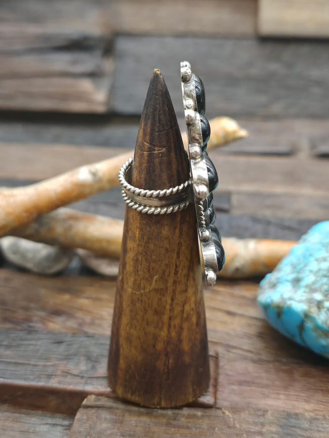 Sterling Silver Onyx Statement Ring by Devin Brown - Adjustable