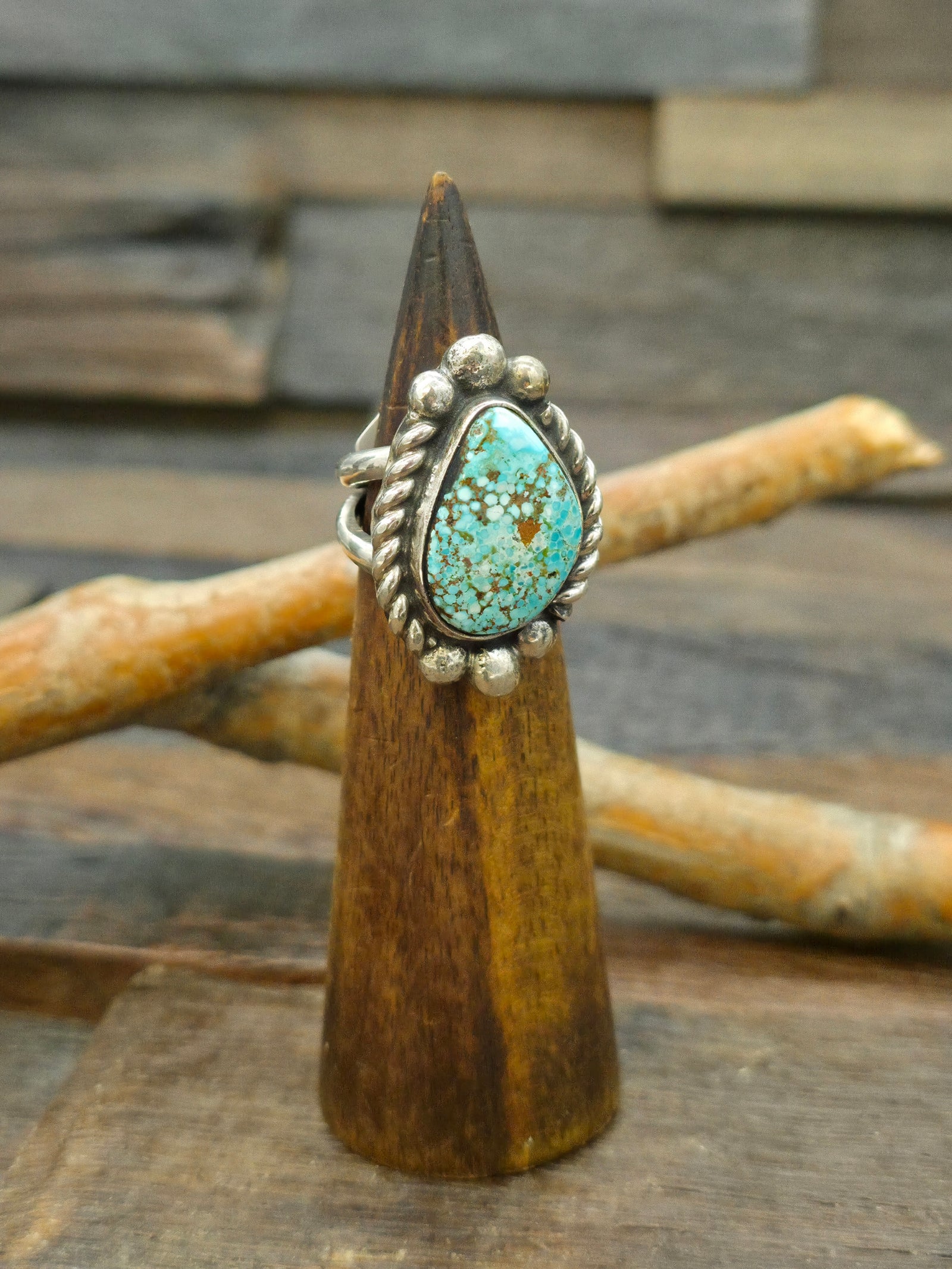 Adjustable Turquoise Statement Ring by Jacob Troncosa