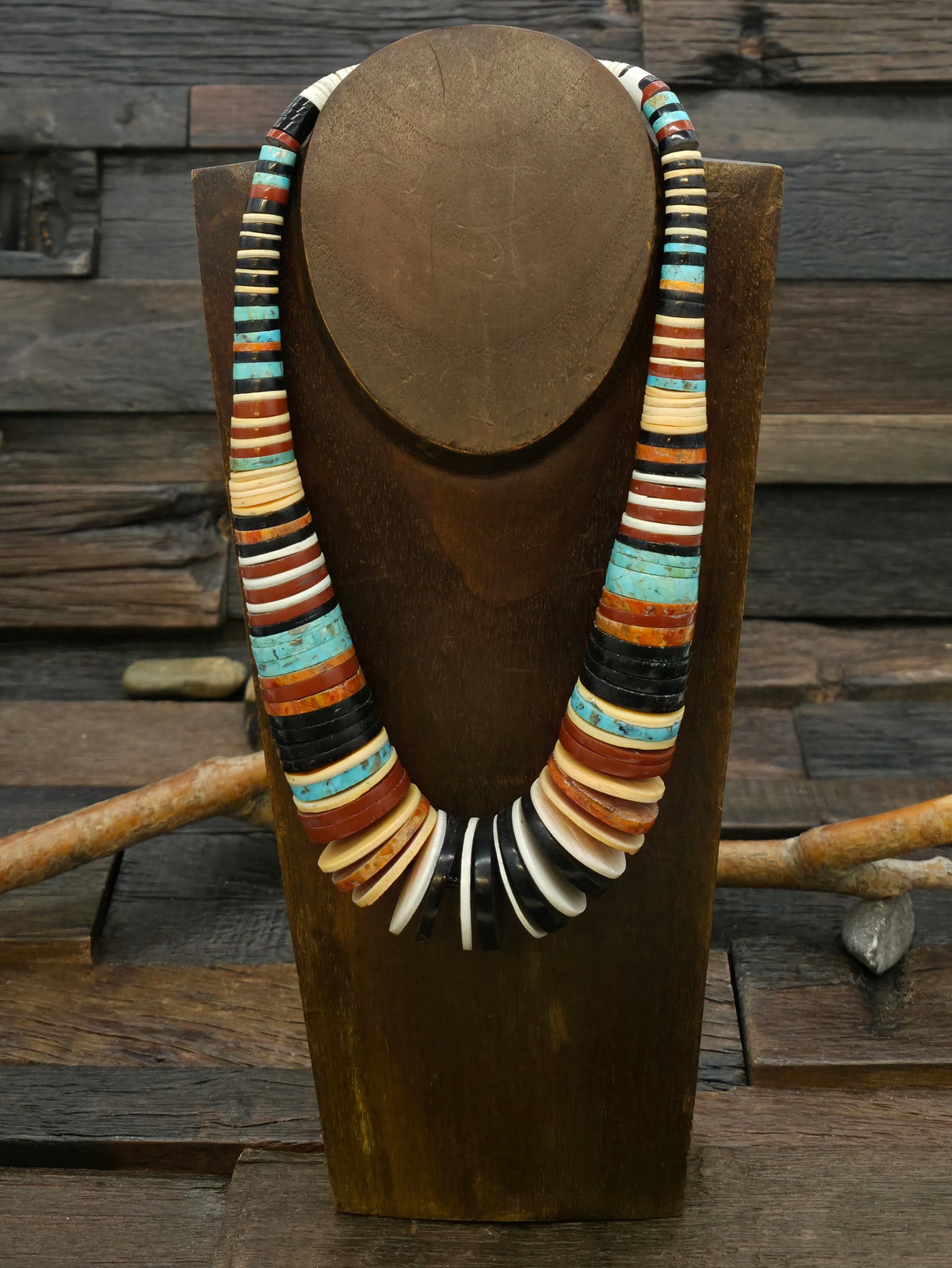 Multi Stone Necklace by Pula Calabaza - 20 in.