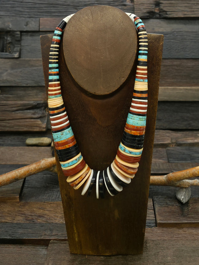 Multi Stone Necklace by Pula Calabaza - 20 in.